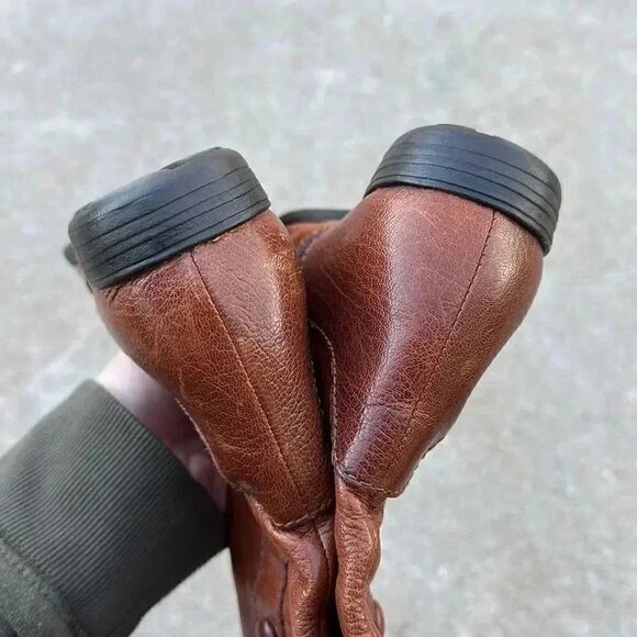 Born Sage Riding Boots Brown Button Side Zipper - Picture 10 of 10